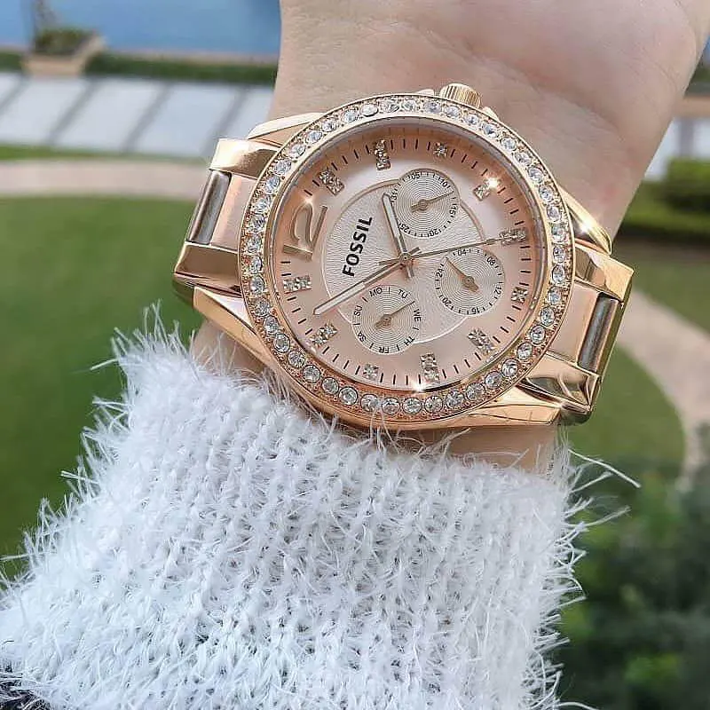 Fossil Riley Multifunction Rose Gold-Tone Ladies Watch- ES2811